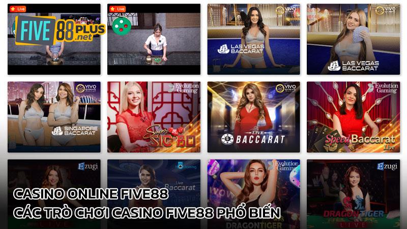 Casino online Five88 - Các trò chơi casino Five88 phổ biến